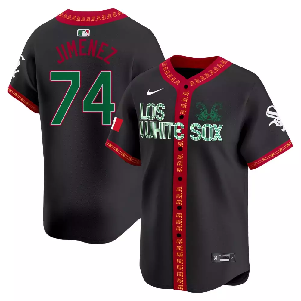 Eloy Jimenez Black Men's Chicago White Sox Mexico Vapor Premier Limited Jersey | All Stitched Fan Gear | For Men, Women & Youth