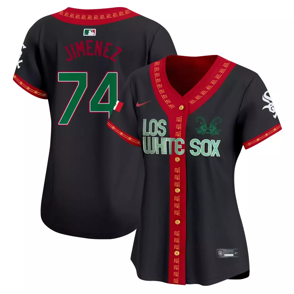 Eloy Jimenez Black Women's Chicago White Sox Mexico Vapor Premier Limited Jersey | All Stitched Fan Gear | For Men, Women & Youth