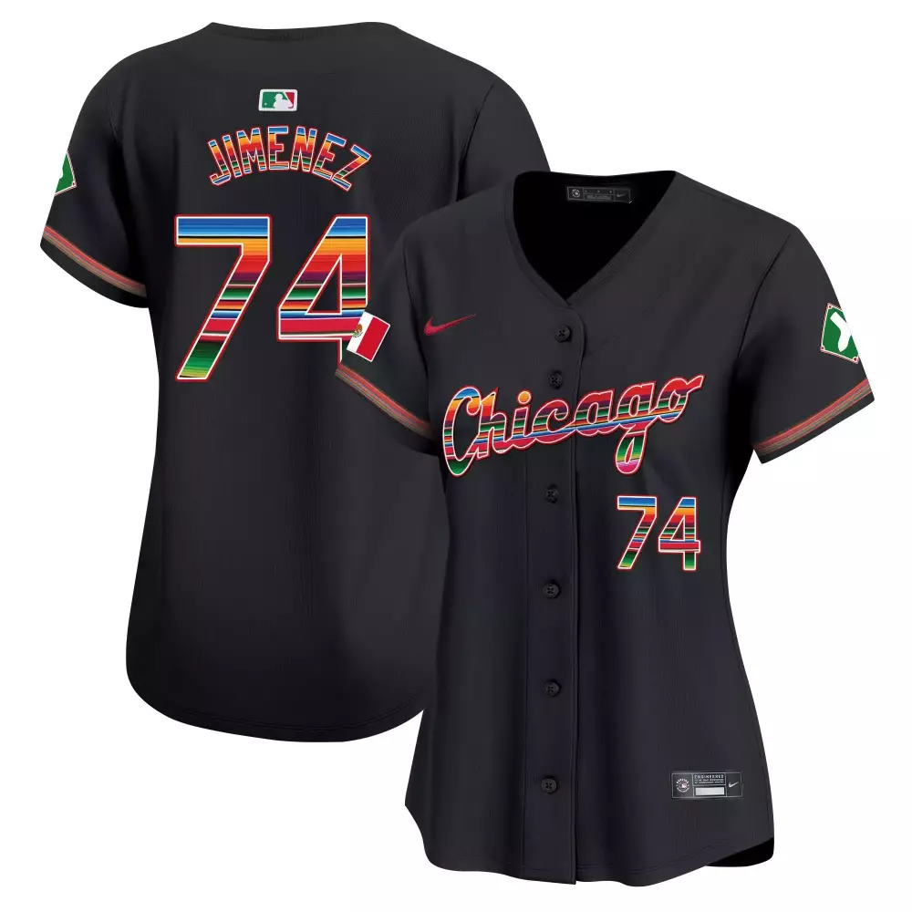 Eloy Jimenez Black Women's Chicago White Sox Mexico Vapor Premier Limited Jersey | All Stitched Fan Gear | For Men, Women & Youth