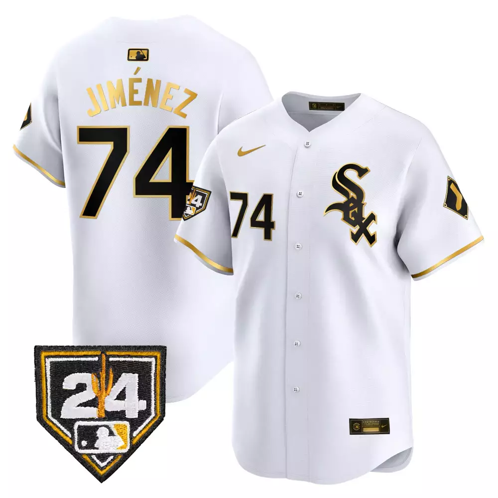 Eloy Jimenez White Gold 2024 Spring Training Jersey | Stitched Chicago White Sox Limited Edition | For Men, Women & Youth