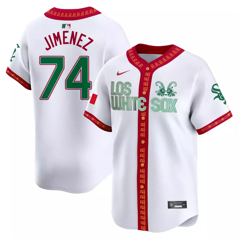 Eloy Jimenez White Chicago White Sox Men's Limited Jersey | 2024 Jackie Robinson Patch | For Men, Women & Youth