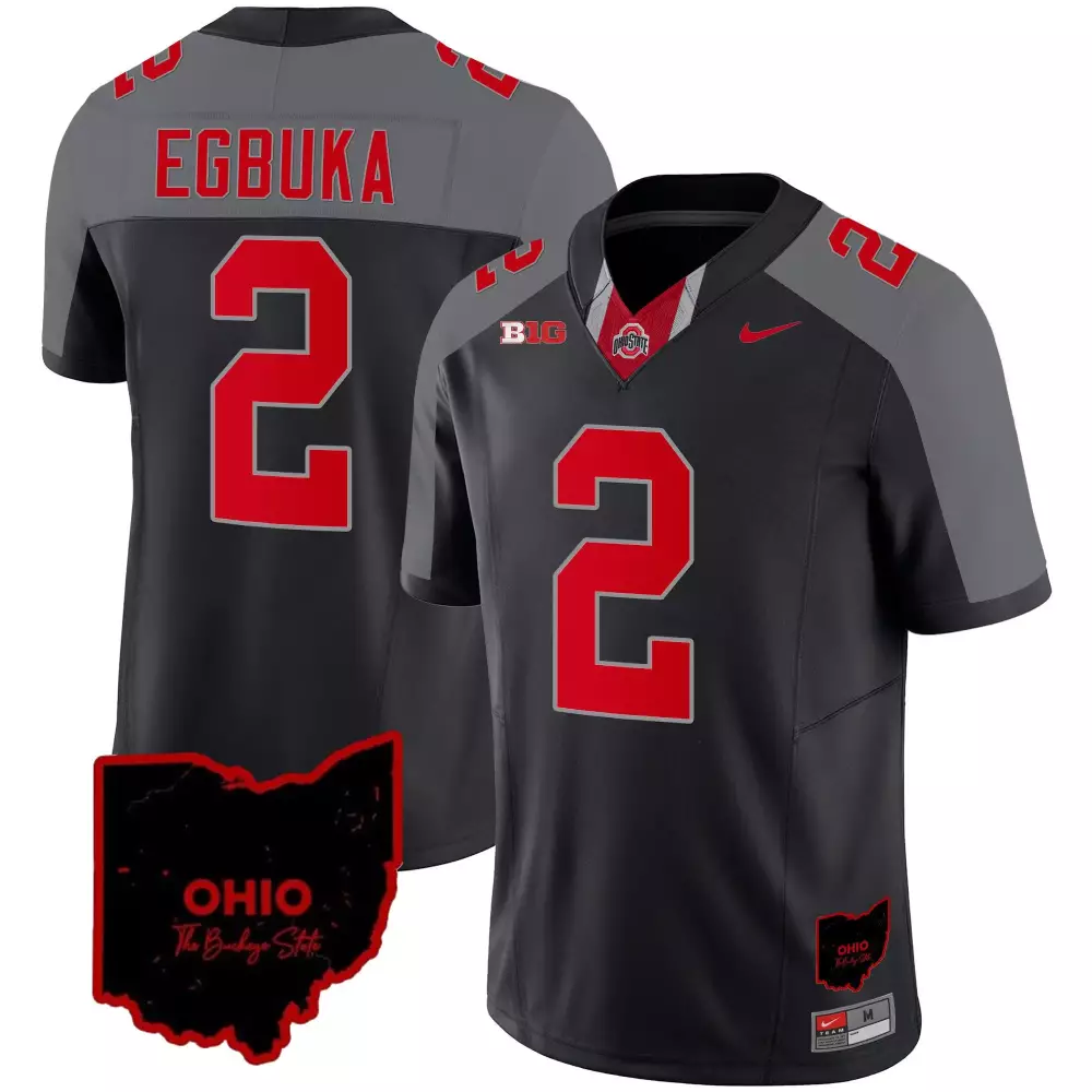 emeka egbuka black special mens ohio state buckeyes 2023 gray alternate jersey stitched