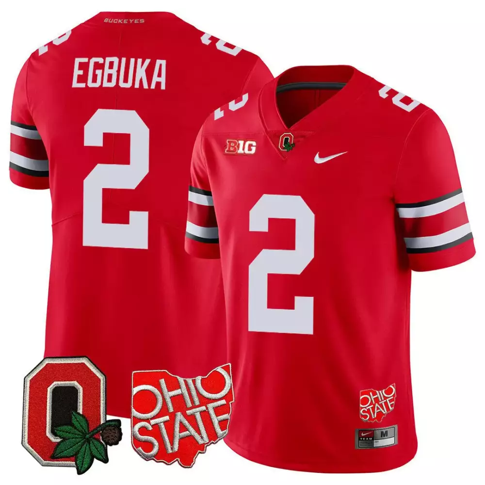 emeka egbuka scarlet mens ohio state buckeyes ohio state logo patch jersey all stitched