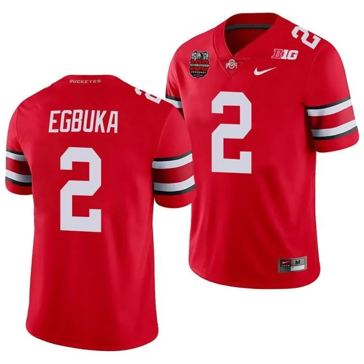 emeka egbuka scarlet mens ohio state buckeyes ohio state logo patch jersey all stitched