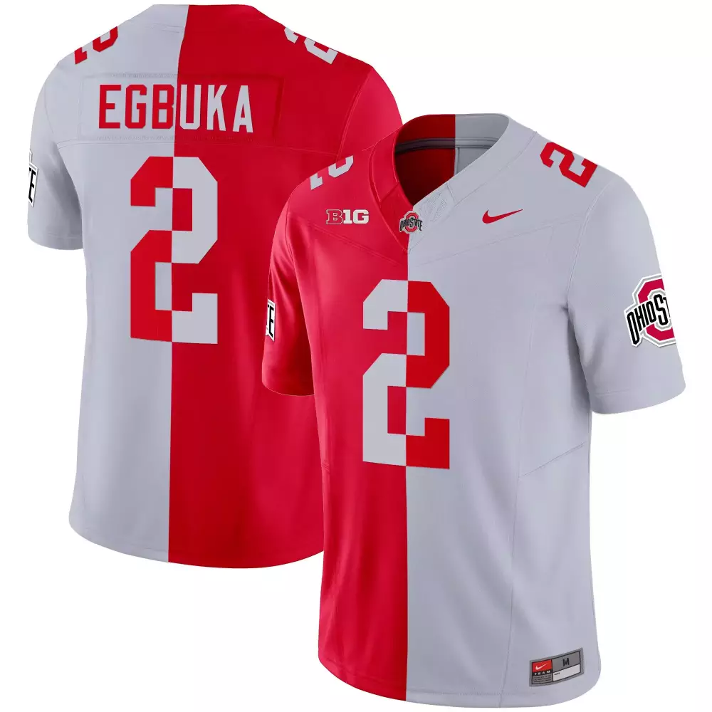 emeka egbuka split youths ohio state buckeyes player jersey all stitched