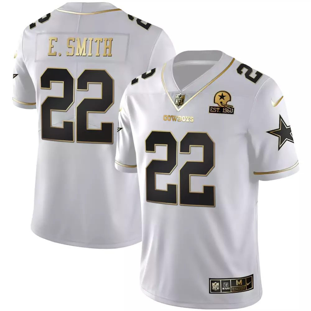 emmitt smith white gold mens dallas cowboys emmitt smith jersey collection all stitched