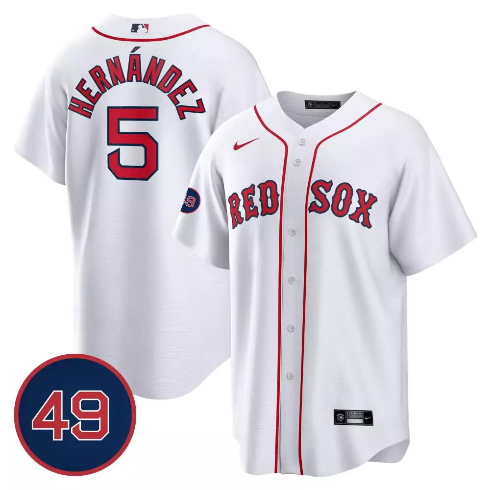 enrique hernandez navy mens boston red sox 49 tim wakefield patch cool base jersey all stitched