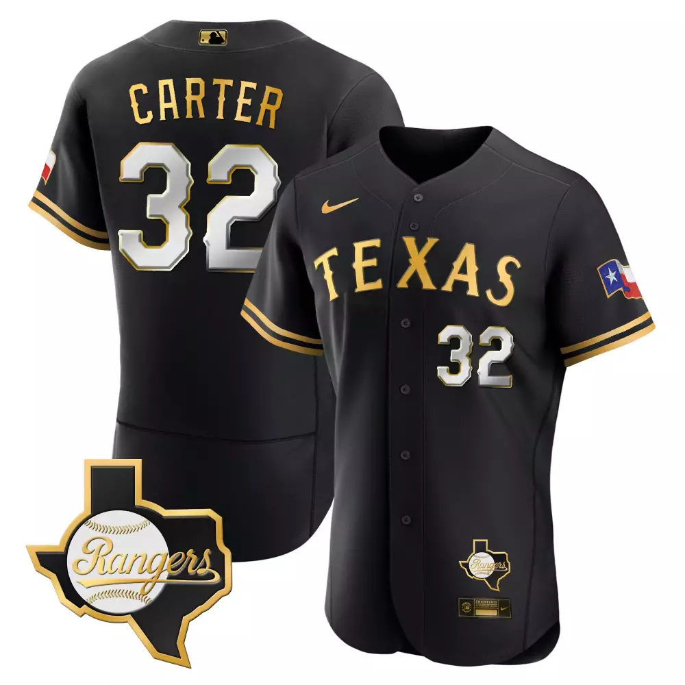 Evan Carter Texas Rangers 2023 World Series Champions Black Gold Jersey | Stitched Women's City Connect | Limited Edition Fan Gear | For Men, Women & Youth