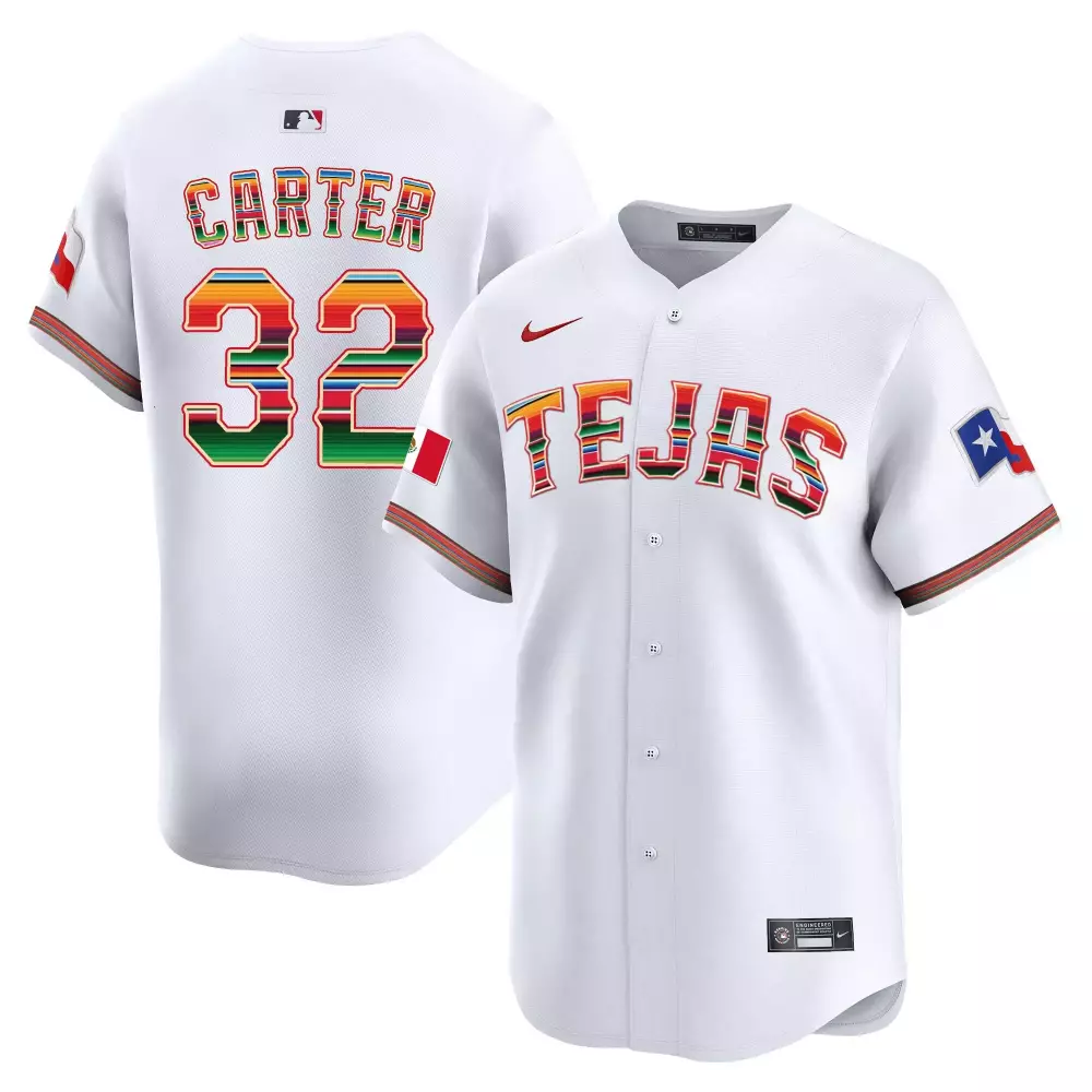 evan carter white mens texas rangers mexico vapor premier limited jersey v2 all stitched