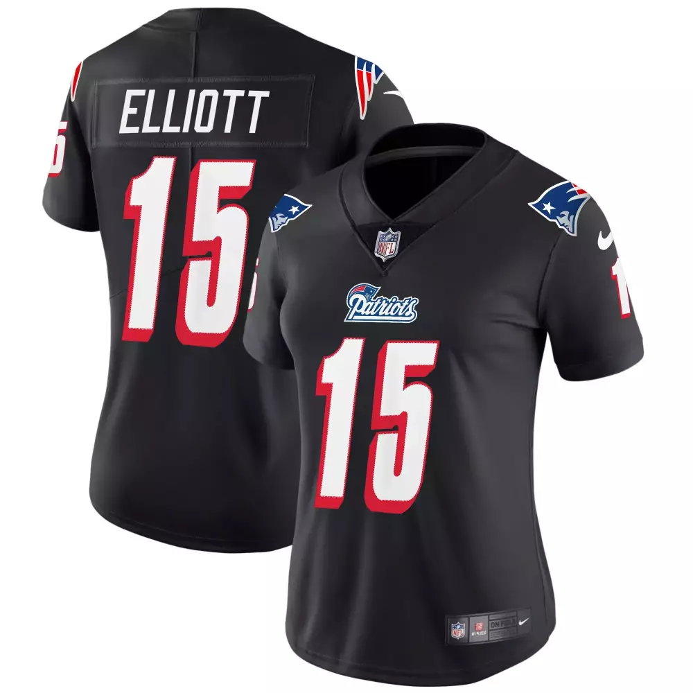 ezekiel elliott black womens new england patriots 1996 throwback limited vapor jersey all stitched