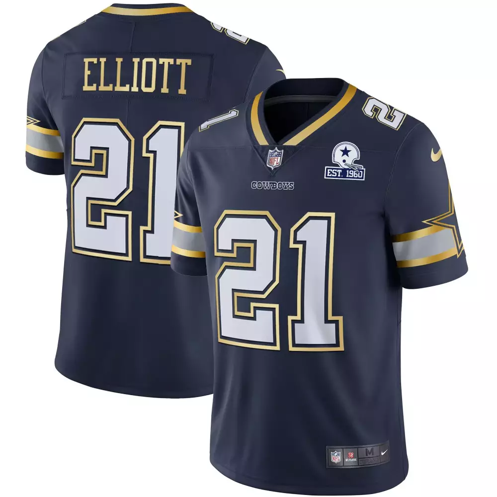 Ezekiel Elliott Dallas Cowboys Navy Game Team Jersey | Stylish Fan Gear for Men, Women & Youth | Perfect for Game Day