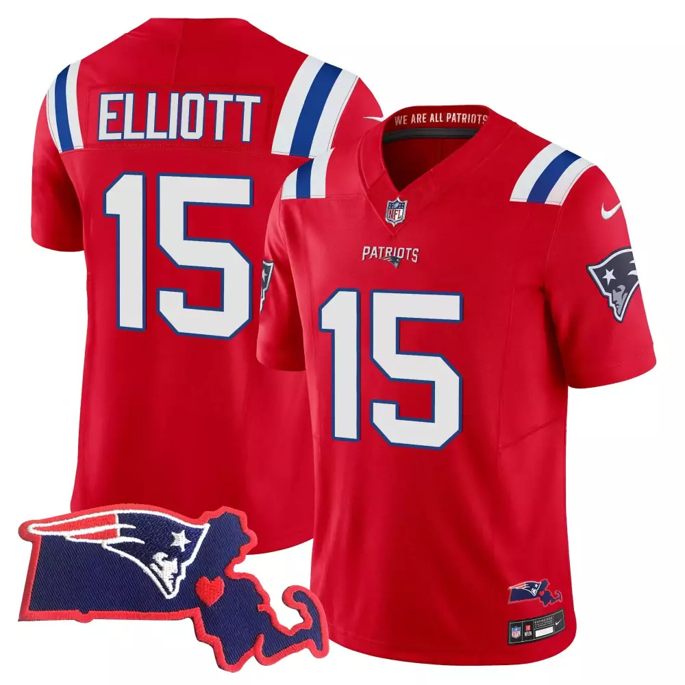 ezekiel elliott red mens new england patriots bill belichick sb 36 38 39 49 51 champions vapor jersey all stitched