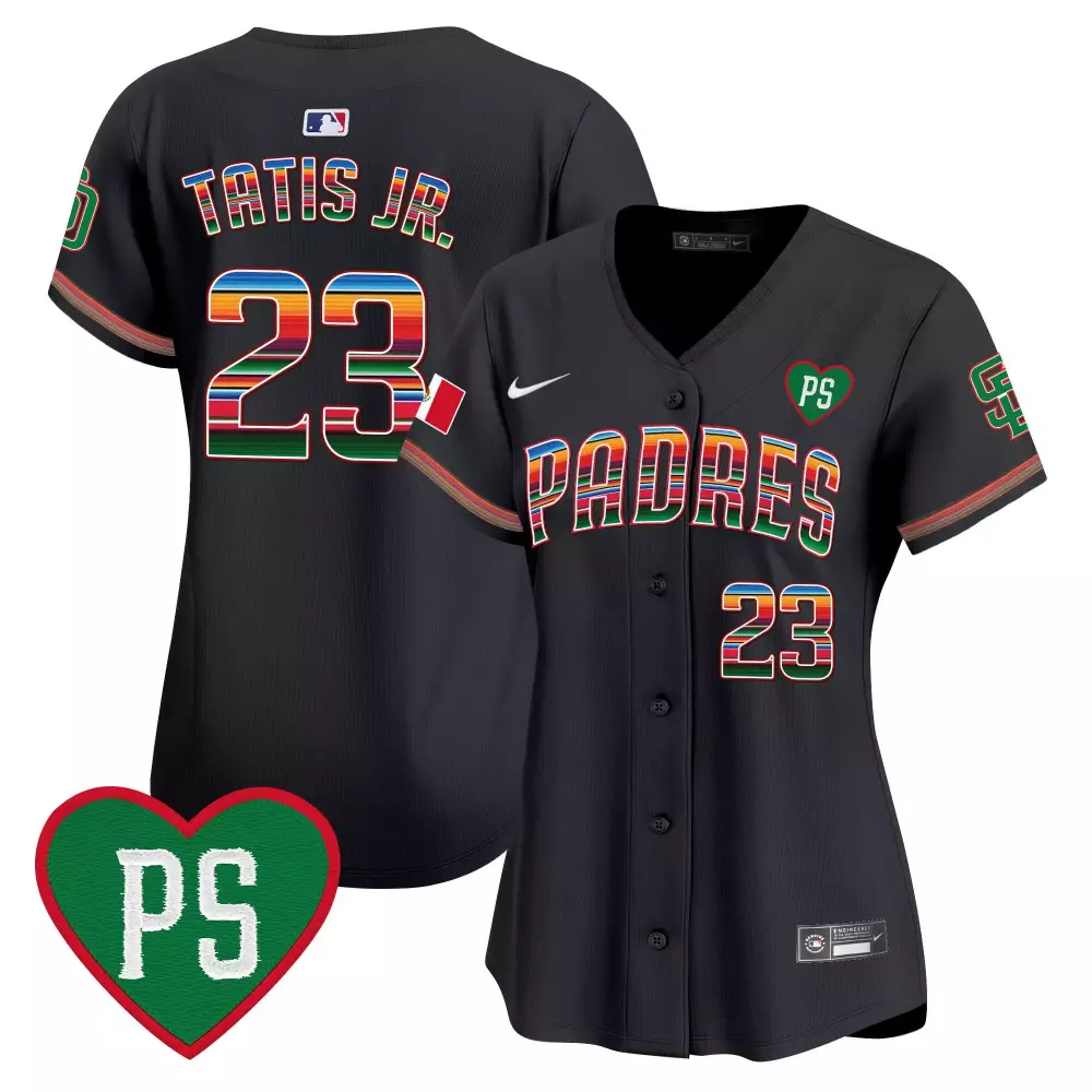 Fernando Tatis Jr. Black Women's San Diego Padres Mexico Cool Base Jersey | Limited Edition V2 | For Women