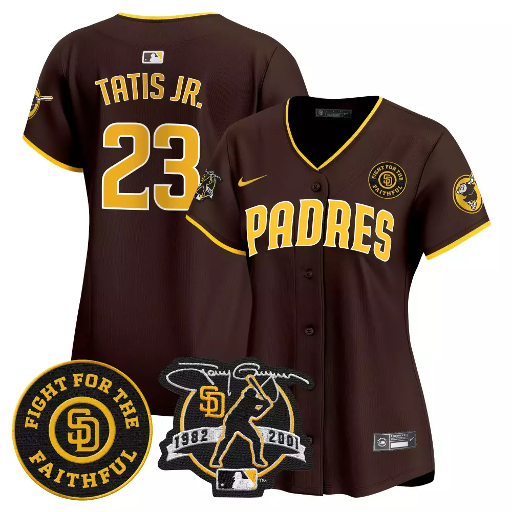 fernando tatis jr brown womens san diego padres 2024 world tour seoul series patch vapor premier limited jersey all stit