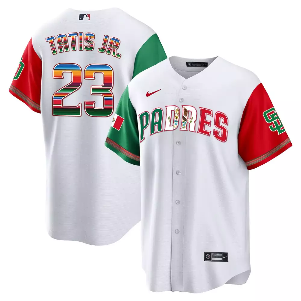 Fernando Tatis Jr. Color Sleeves Men's Padres Jersey | Mexico Cool Base Limited Edition V2 | All Stitched | For Men, Women & Youth