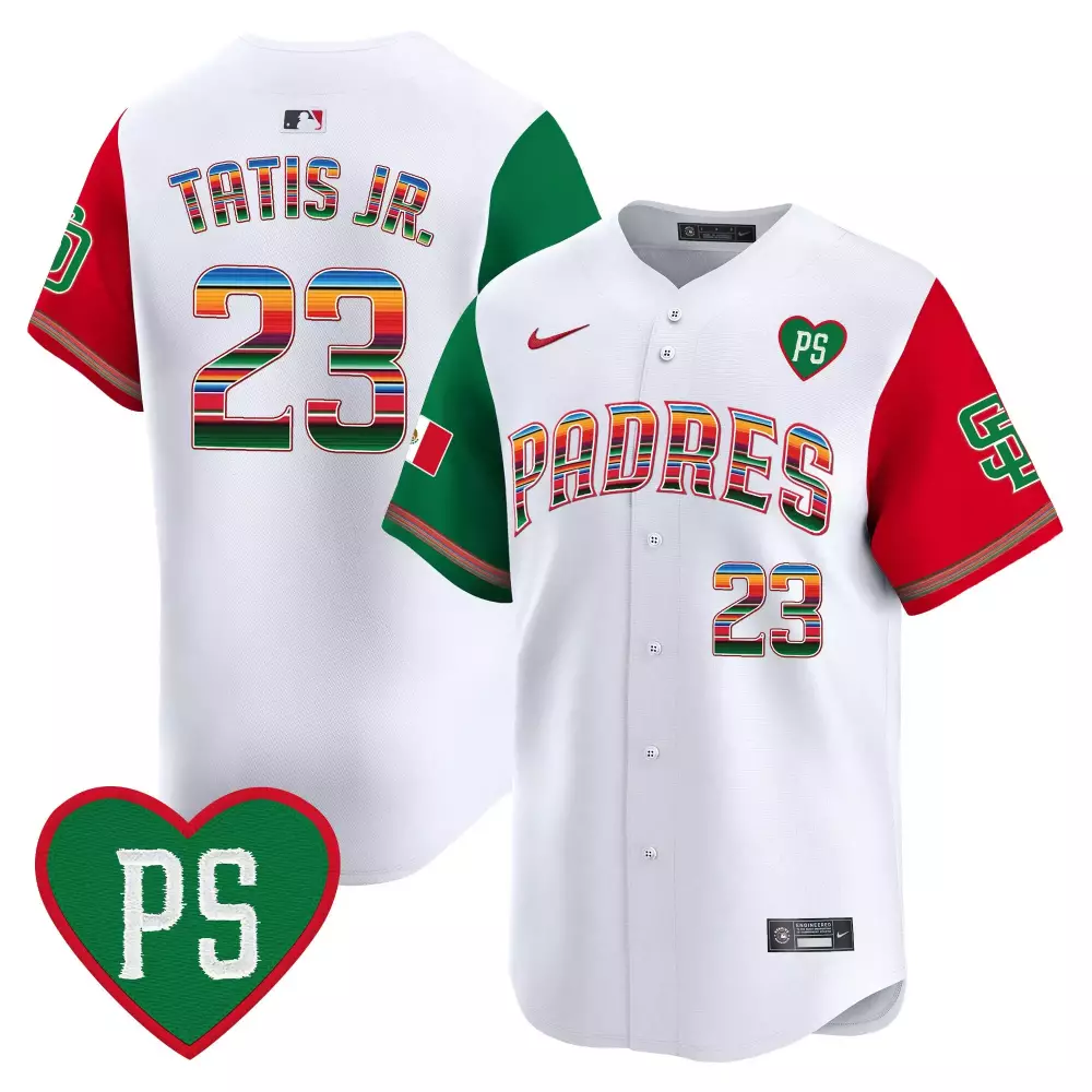 Fernando Tatis Jr. Color Sleeves Men's Padres Jersey | Mexico Cool Base Limited Edition V2 | All Stitched | For Men, Women & Youth