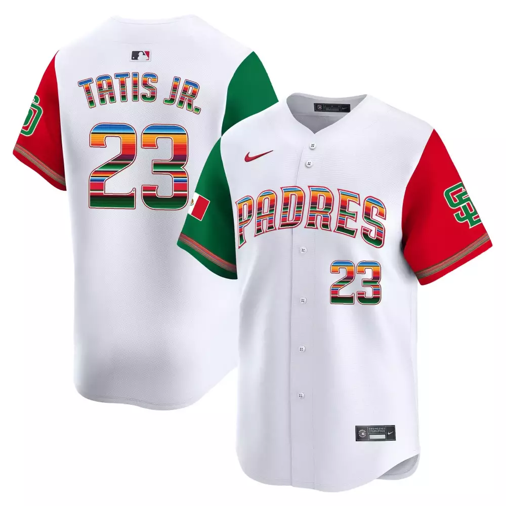 Fernando Tatis Jr. Color Sleeves Men's Padres Jersey | Mexico Cool Base Limited Edition V2 | All Stitched | For Men, Women & Youth