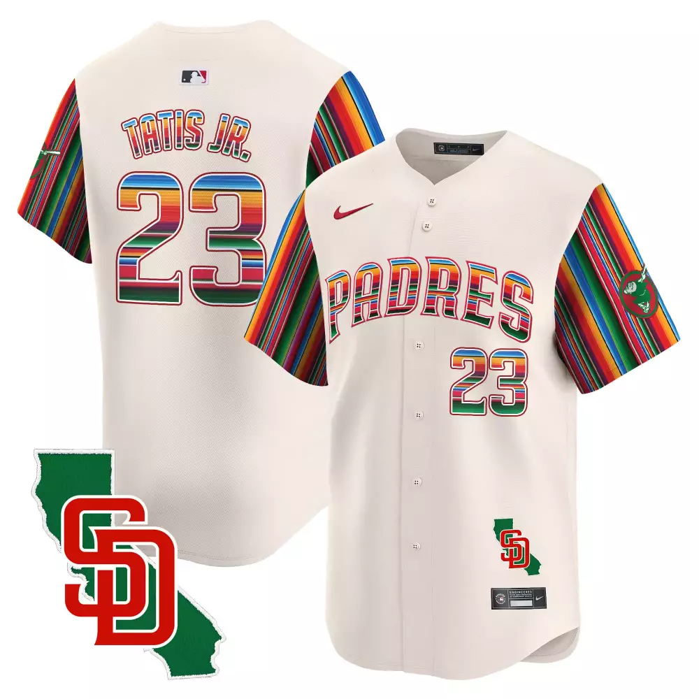 Fernando Tatis Jr. Cream Men's Padres Jersey | Mexico California Patch V2 | Limited Edition Vapor Premier | For Men, Women & Youth