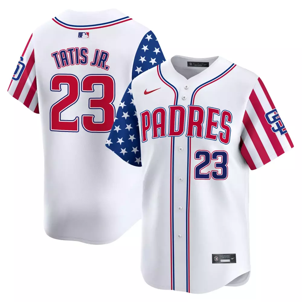 Fernando Tatis Jr. 2024 White Men's Padres Jersey | For Peter Robinson Patch | Limited Edition Stitched Fan Gear for Men, Women & Youth
