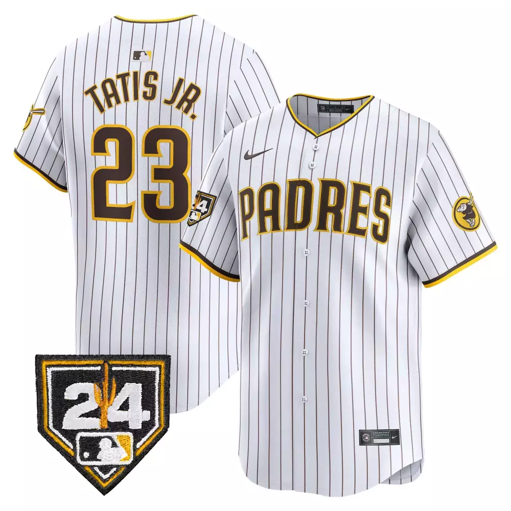 Fernando Tatis Jr. 2024 White Men's Padres Jersey | Spring Training Patch | Limited Edition Stitched Fan Gear for Men, Women & Youth