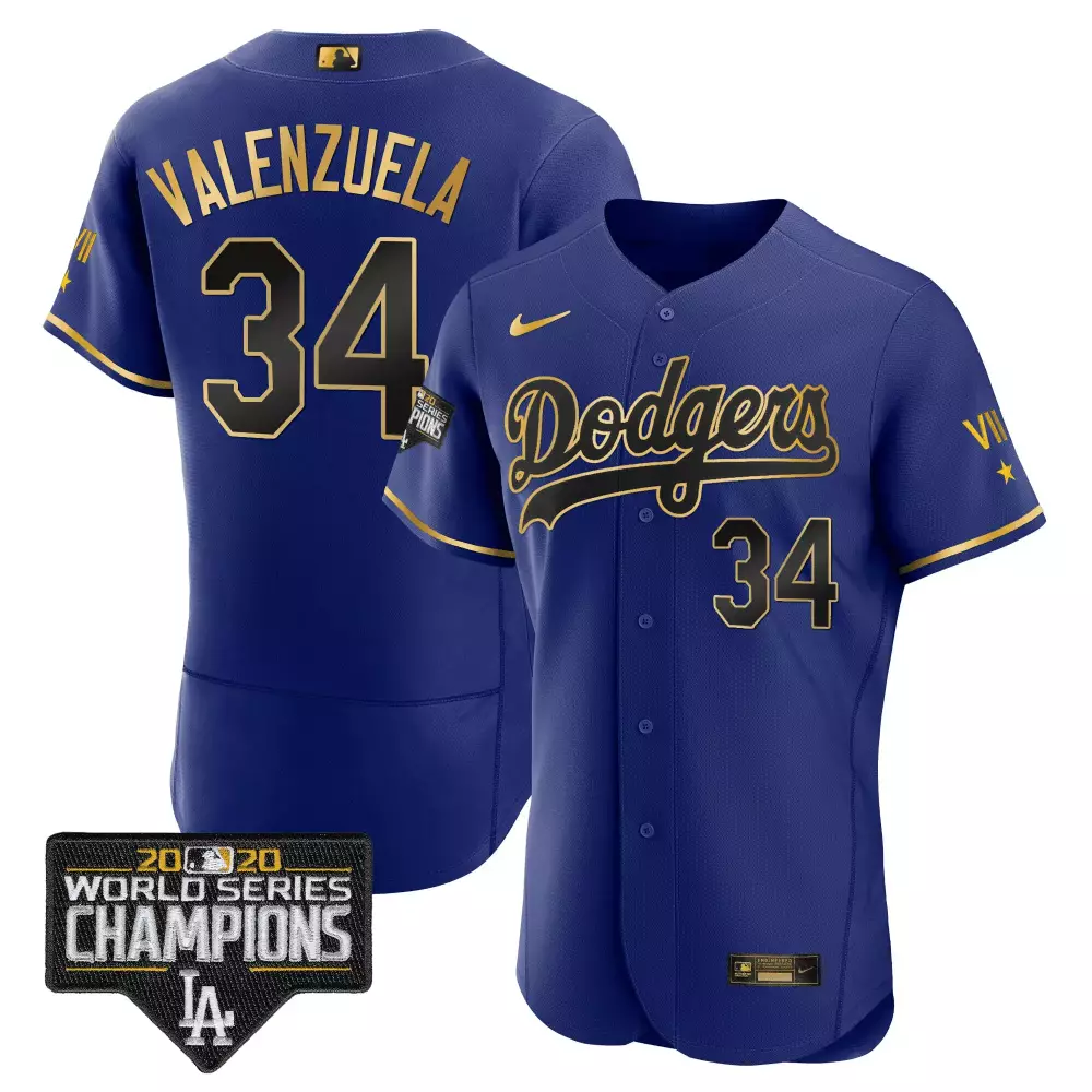 fernando valenzuela cool white mens los angeles dodgers world series vin sculy patch gold jersey all stitched