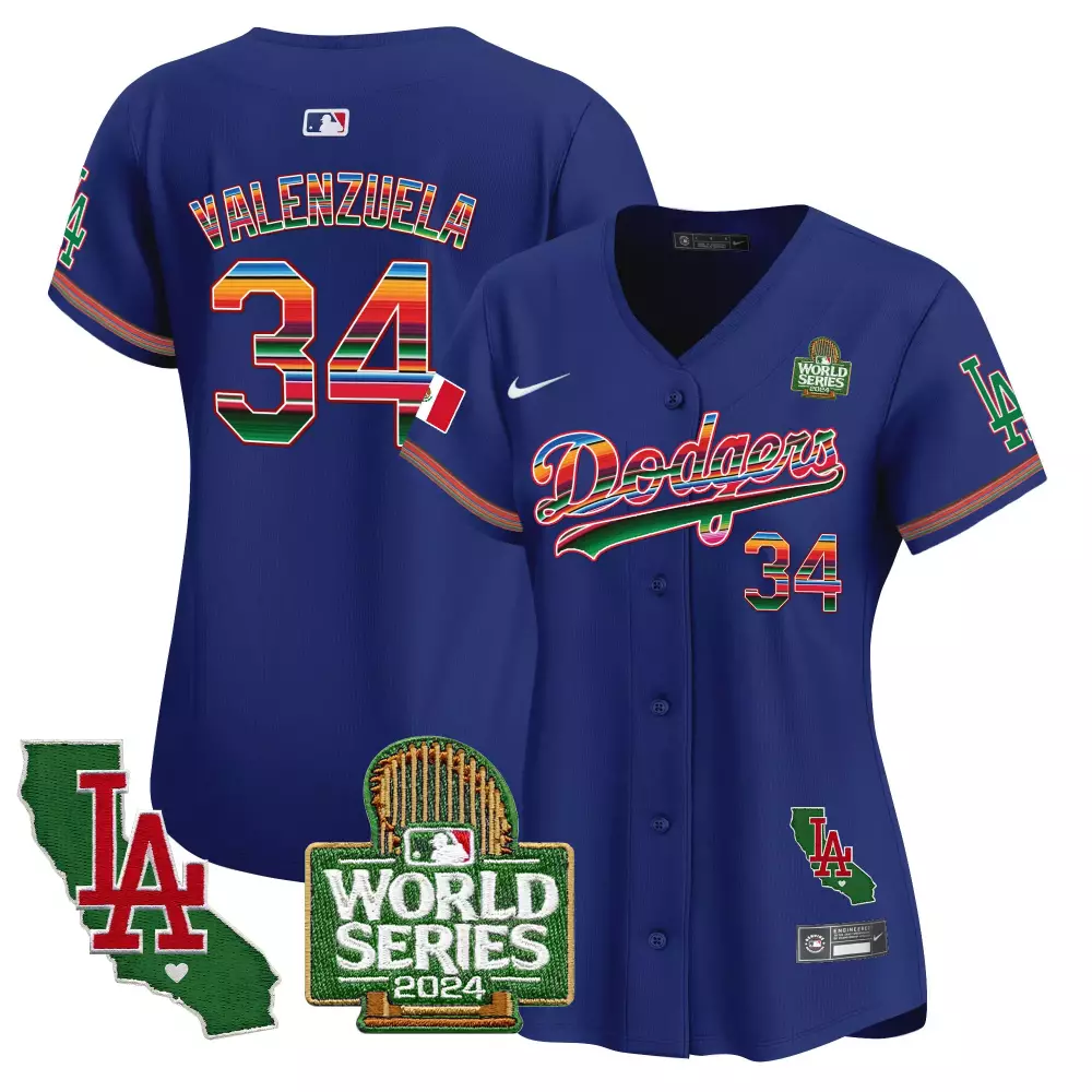 Valenzuela Dodgers Women's Mexico Baseball Jersey | All Stitched Limited Edition | Unique Fan Gear for Women & Youth