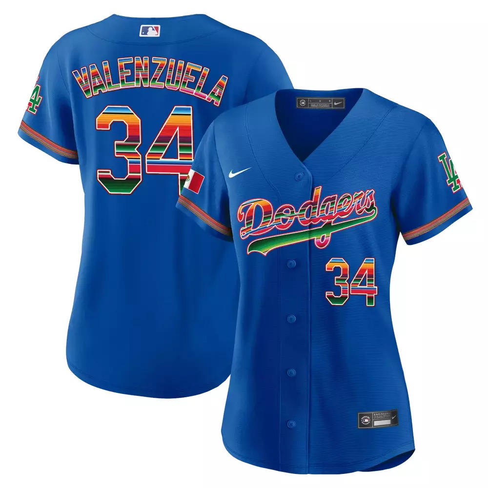 Valenzuela Dodgers Women's Mexico Baseball Jersey | All Stitched Limited Edition | Unique Fan Gear for Women & Youth