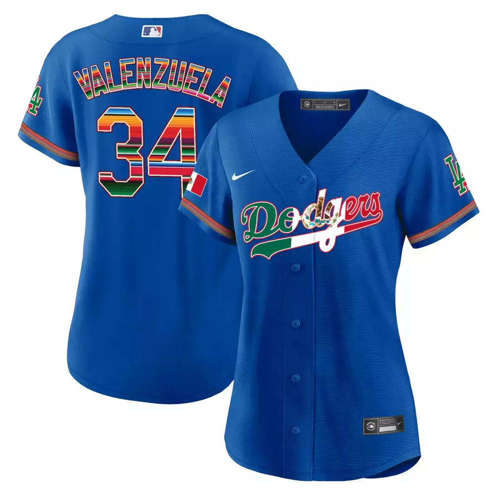 Valenzuela Dodgers Women's Mexico Baseball Jersey | All Stitched Limited Edition | Unique Fan Gear for Women & Youth