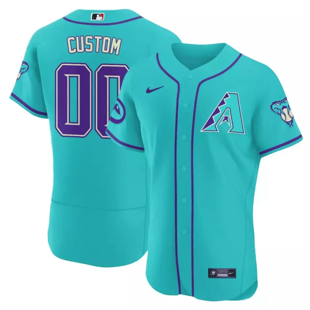 flex base men arizona diamondbacks 2024 teal purple custom jersey all stitched