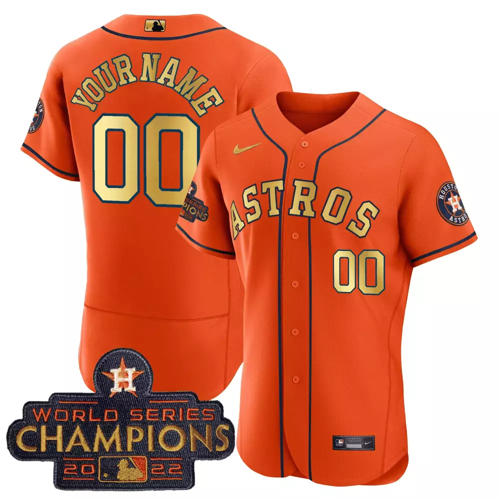 flex base youth houston astros 2022 world series custom name and number home player jersey white all stitched