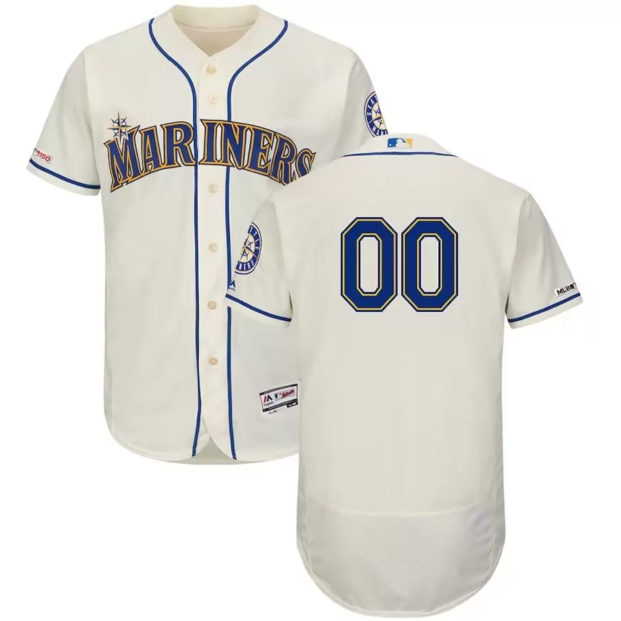 flex black gold youth seattle mariners 2023 city connect gold fan made custom jersey all stitched