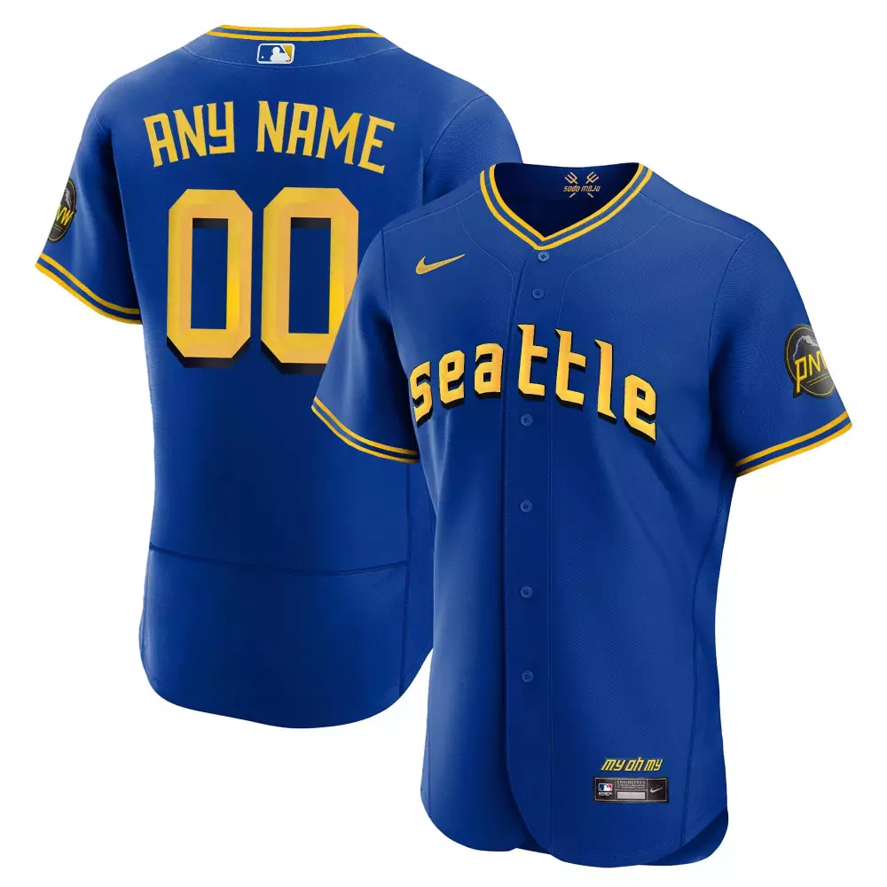flex royal men seattle mariners 2023 city connect fan made edition custom jersey all stitched