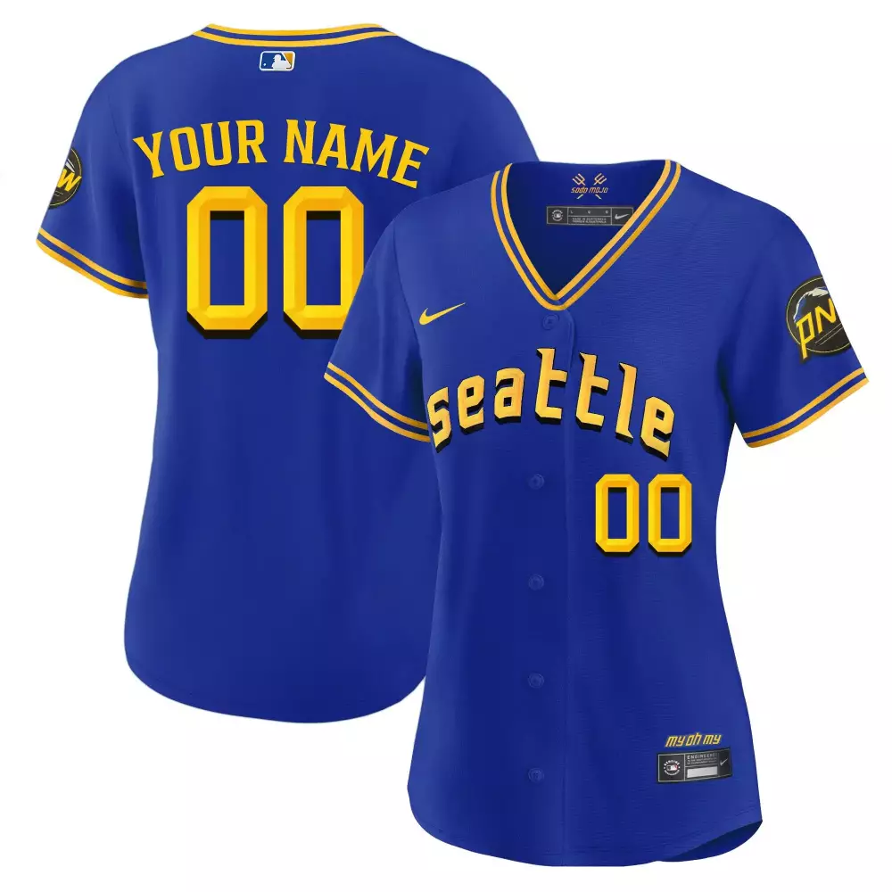 flex royal men seattle mariners 2023 city connect fan made edition custom jersey all stitched