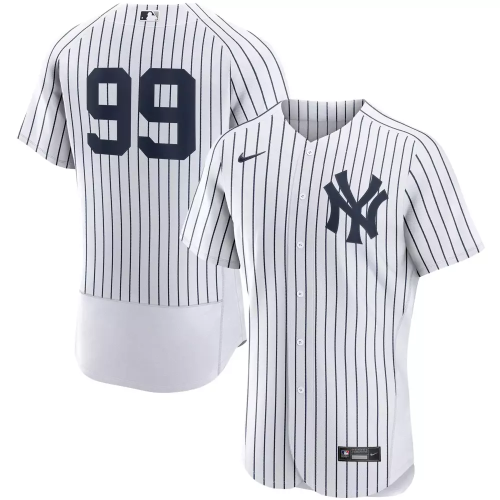 flex white men aaron judge new york yankees home player jersey all stitched