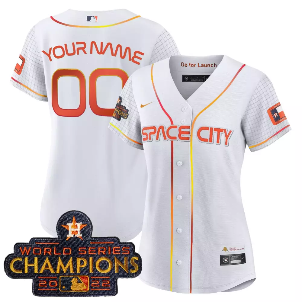 flex white sleeves women houston astros 2023 gold alternate custom jersey all stitched