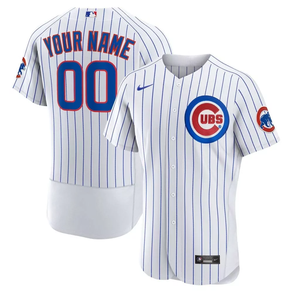 Flex White Chicago Cubs Gold Custom Jersey | Youth | All Stitched | For Men, Women & Youth