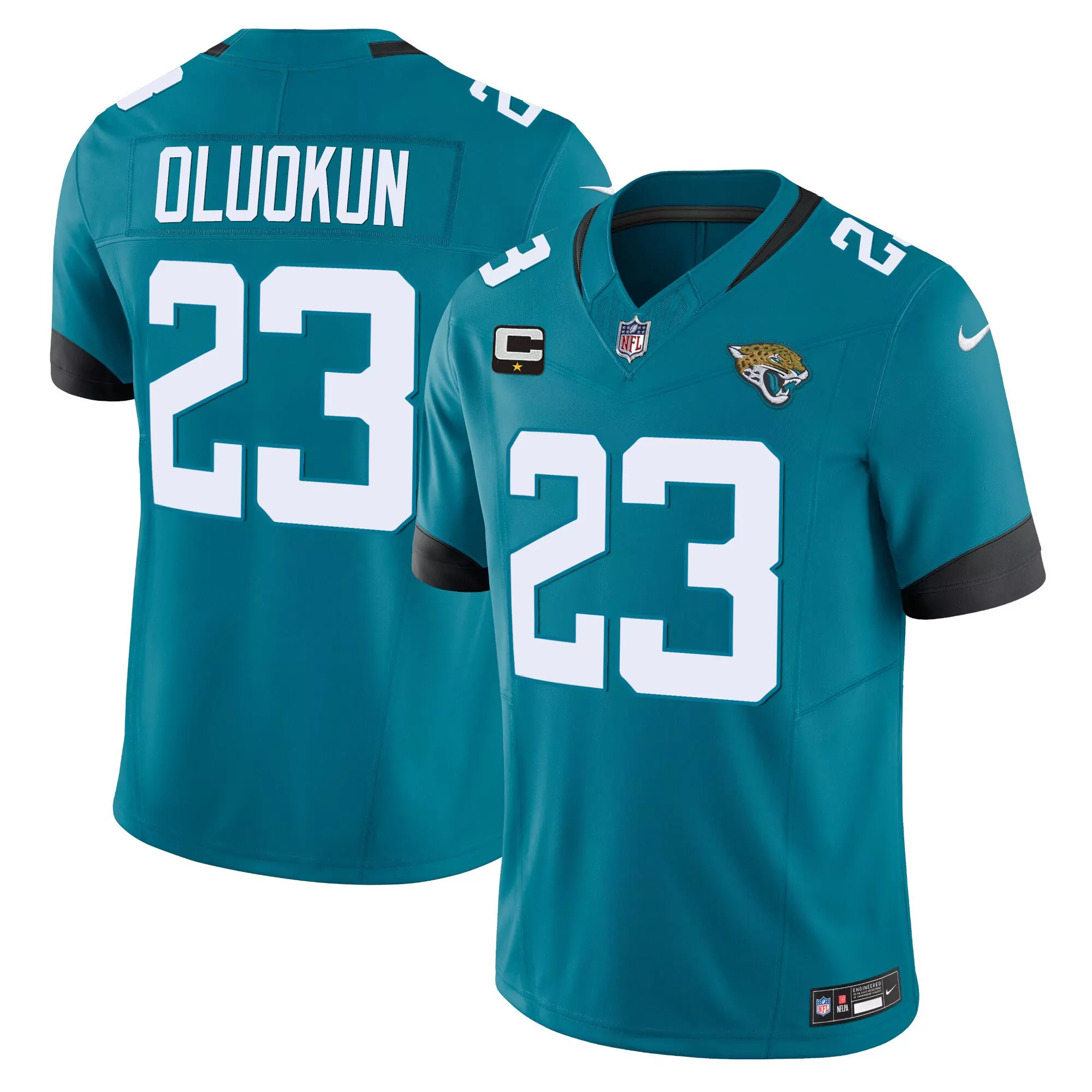 foyesade oluokun teal mens jacksonville jaguars vapor limited jersey all stitched