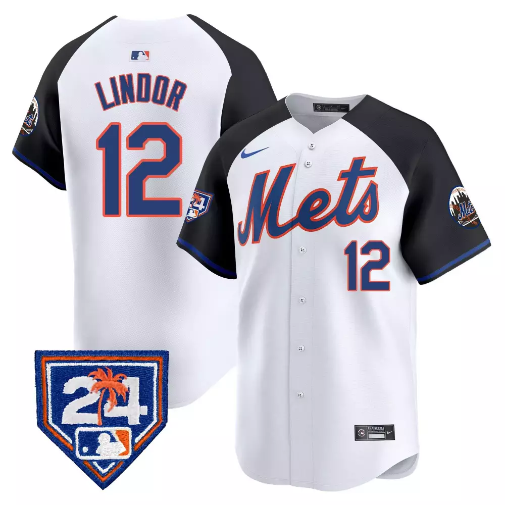 francisco lindor alternate mens new york mets 2024 spring training vapor premier limited jersey v2 all stitched