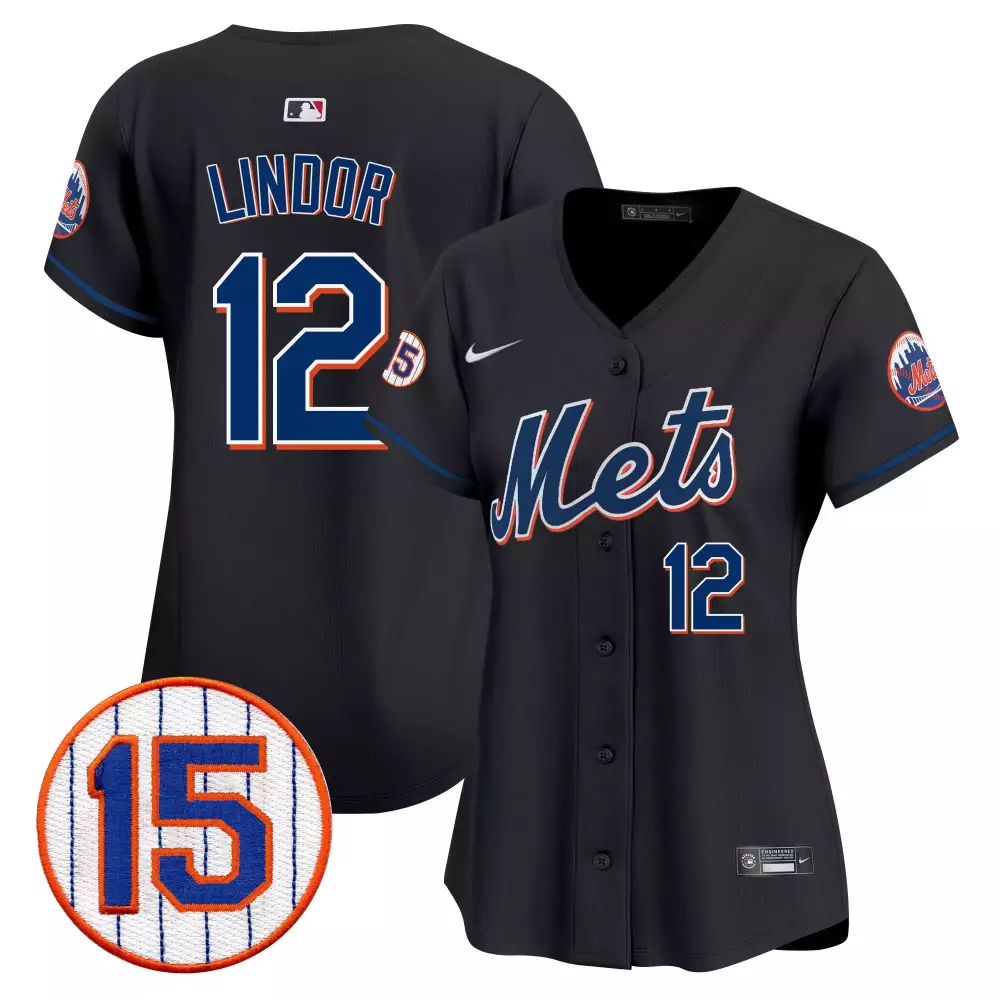 francisco lindor black womens new york mets 2024 spring training vapor premier limited jersey v2 all stitched
