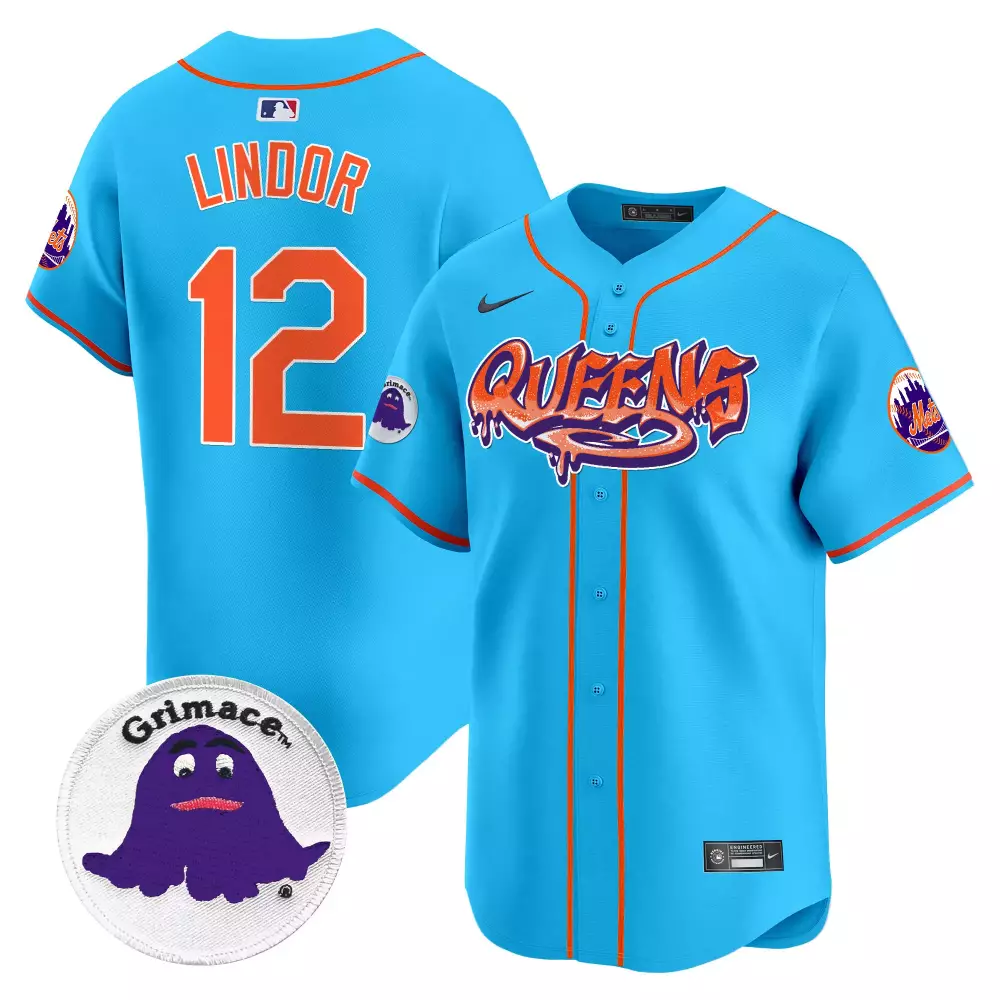 francisco lindor light blue mens new york mets nas illmatic vapor premier limited jersey all stitched