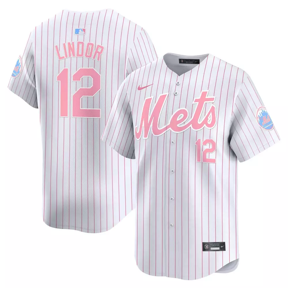 francisco lindor pinstripe mens new york mets queens graffiti vapor premier limited jersey all stitched