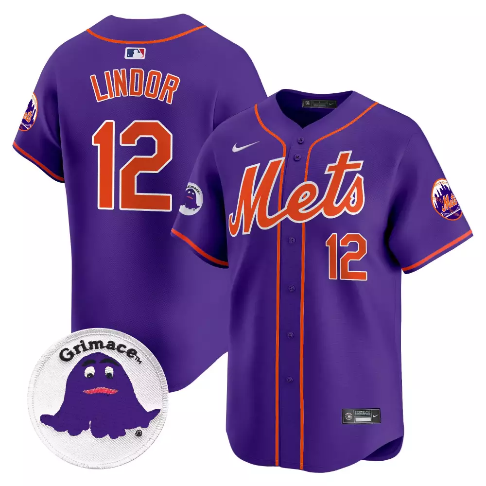 francisco lindor pinstripe womens new york mets grimace vapor premier limited jersey v2 all stitched