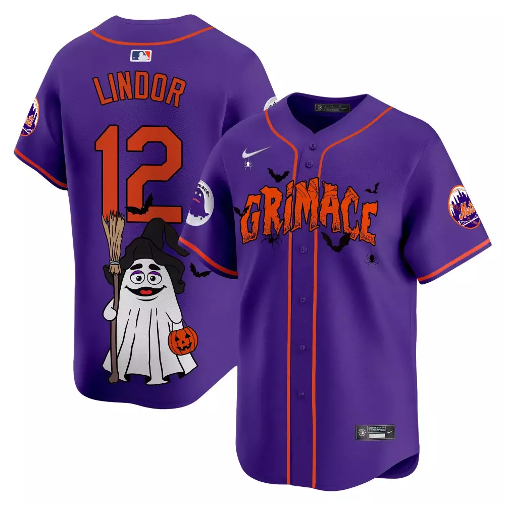 francisco lindor purple mens new york mets queens graffiti vapor premier limited jersey all stitched