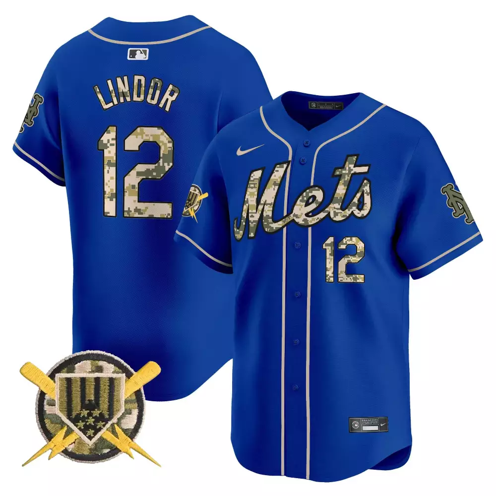 francisco lindor royal mens new york mets 2024 spring training vapor premier limited jersey v2 all stitched