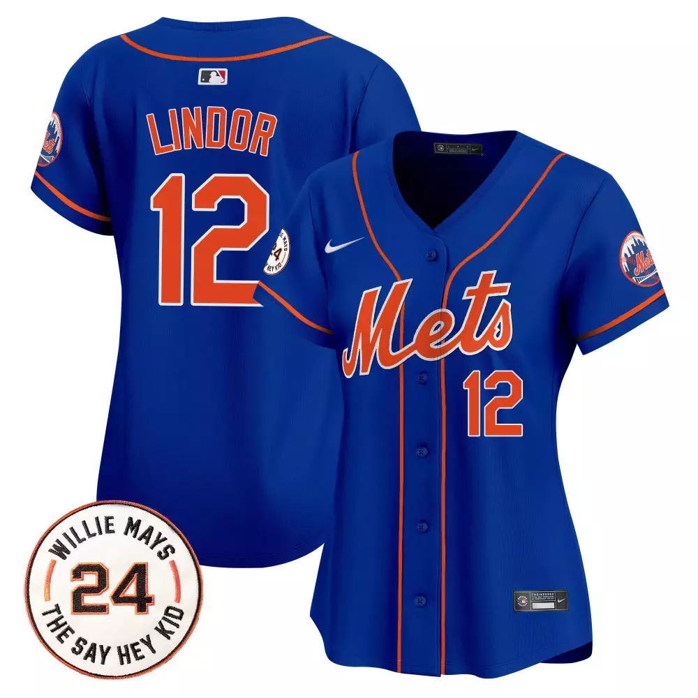 francisco lindor royal womens new york mets 2024 spring training vapor premier limited jersey v2 all stitched