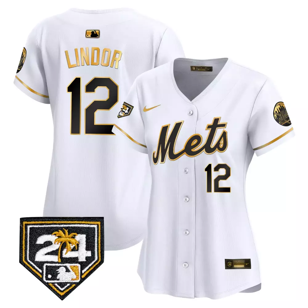 francisco lindor white gold mens new york mets willie mays patch vapor premier limited jersey all stitched