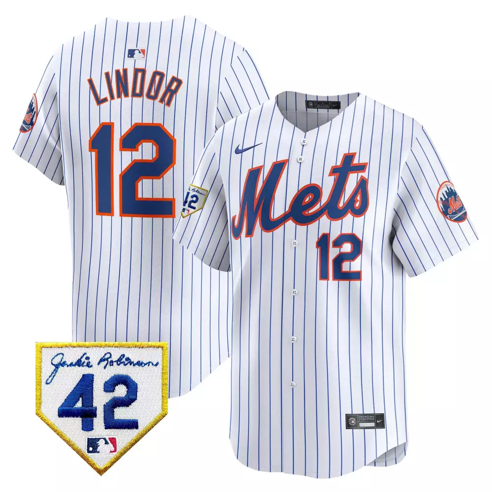 francisco lindor white mens new york mets 2024 independence day vapor premier limited jersey all stitched
