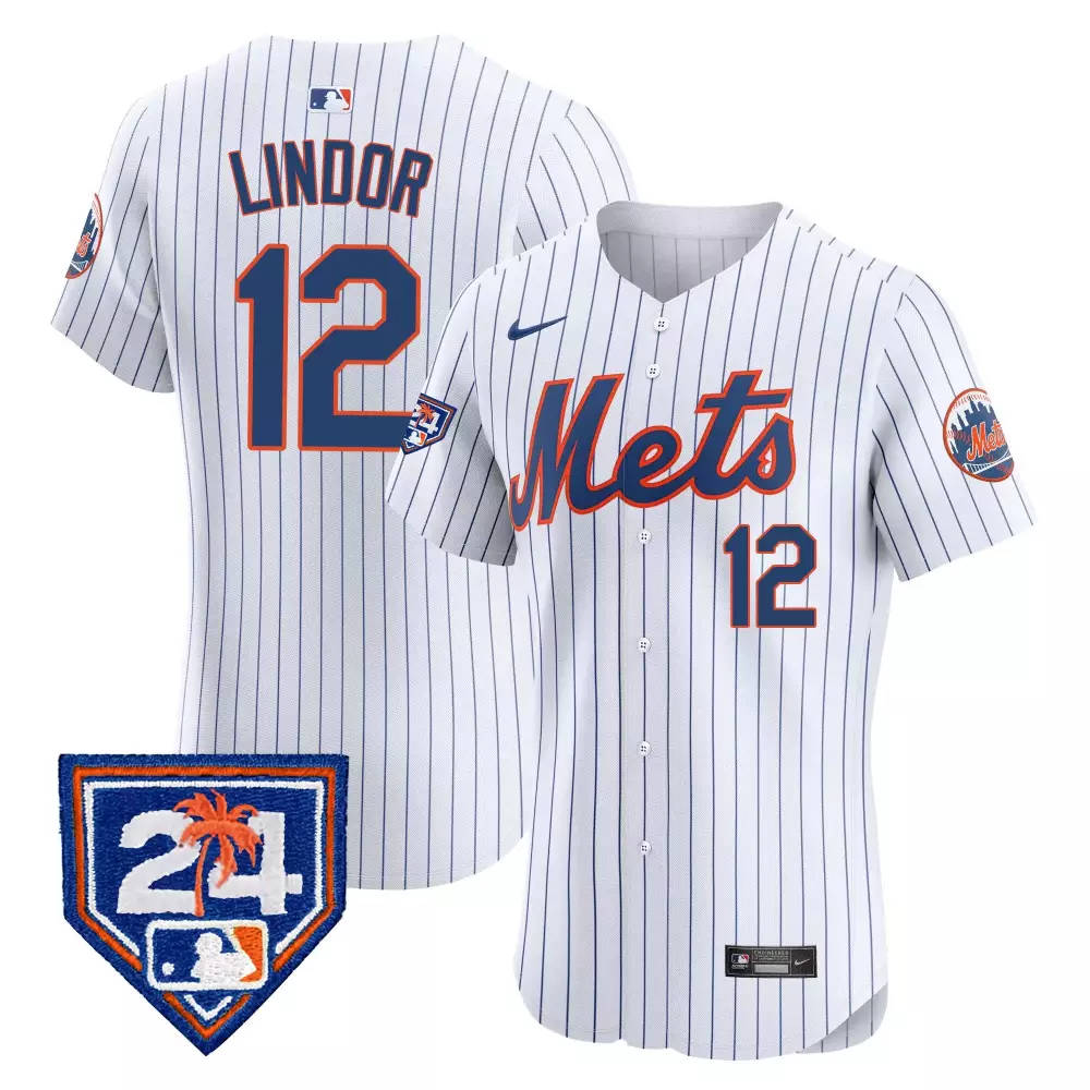 francisco lindor white mens new york mets 2024 independence day vapor premier limited jersey all stitched