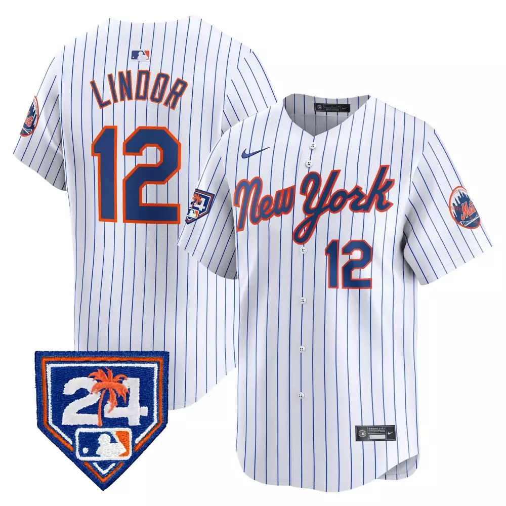 francisco lindor white mens new york mets 2024 independence day vapor premier limited jersey all stitched