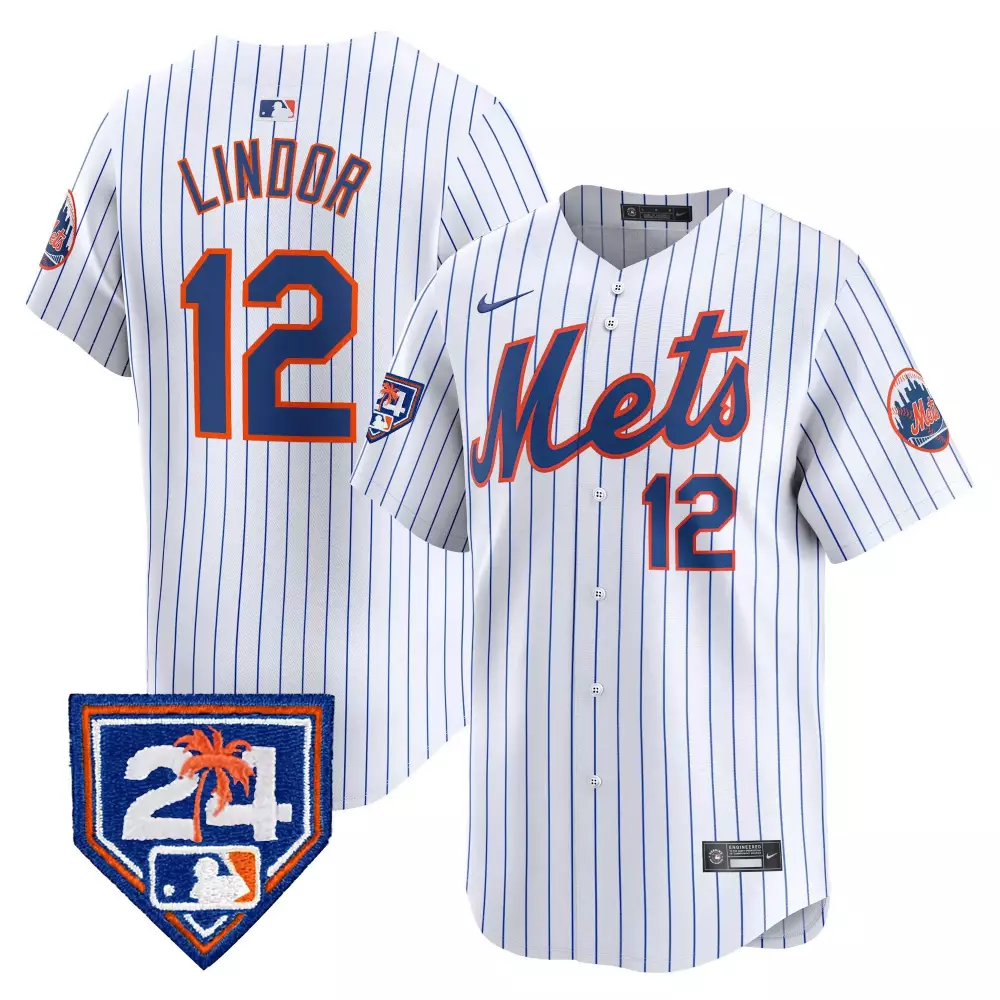 francisco lindor white mens new york mets 2024 independence day vapor premier limited jersey all stitched